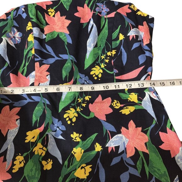 J. Crew Womens Floral Basket Weave Sleeveless Square Neck Mini Dress Size 2 - Picture 7 of 11